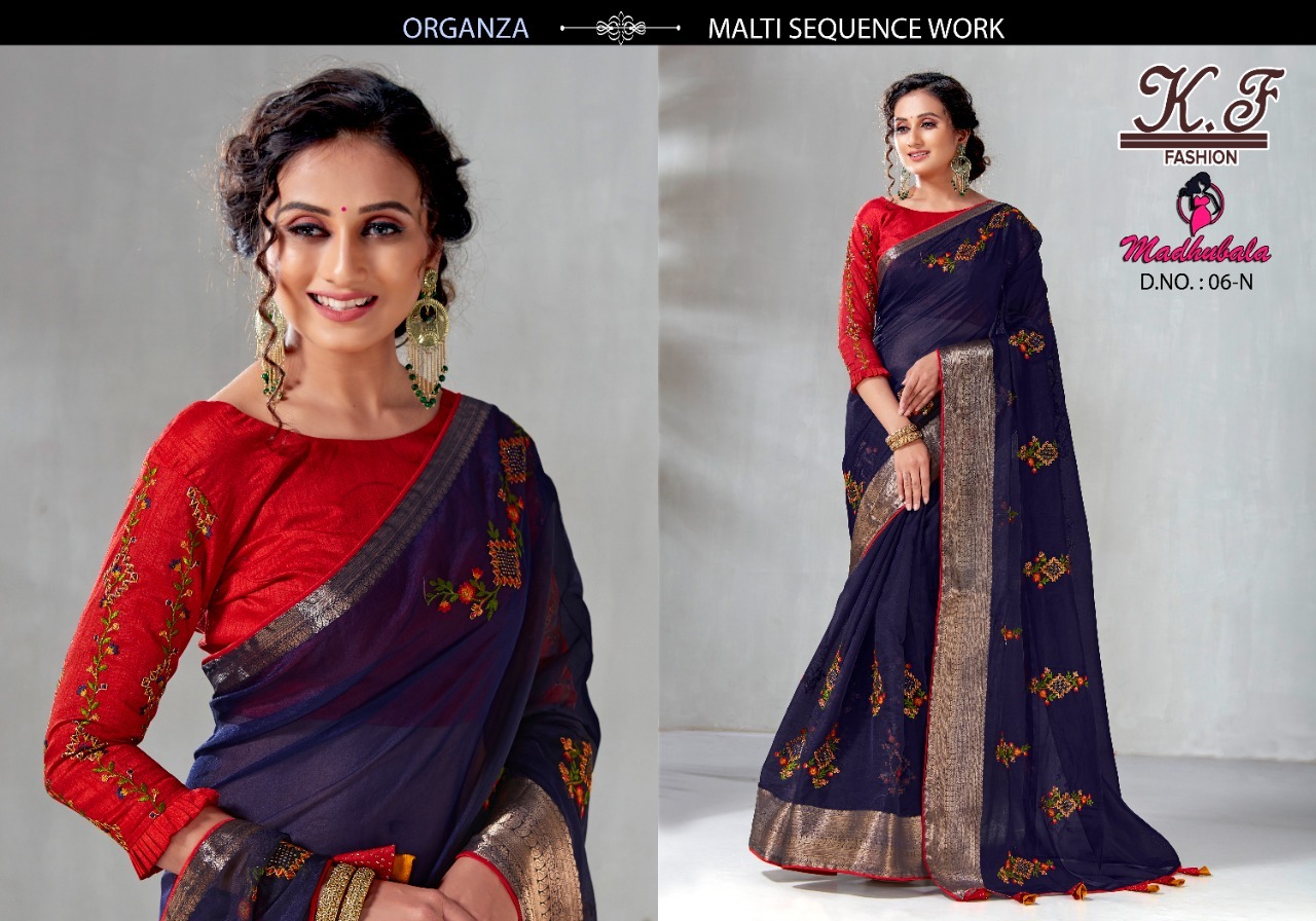 Kf Fashion Madhubala Branded Sarees Catalog Lowest Price